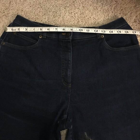 Vintage Allison Daley Stretchy Waist Mom Dark Blue Jeans - Picture 12 of 16